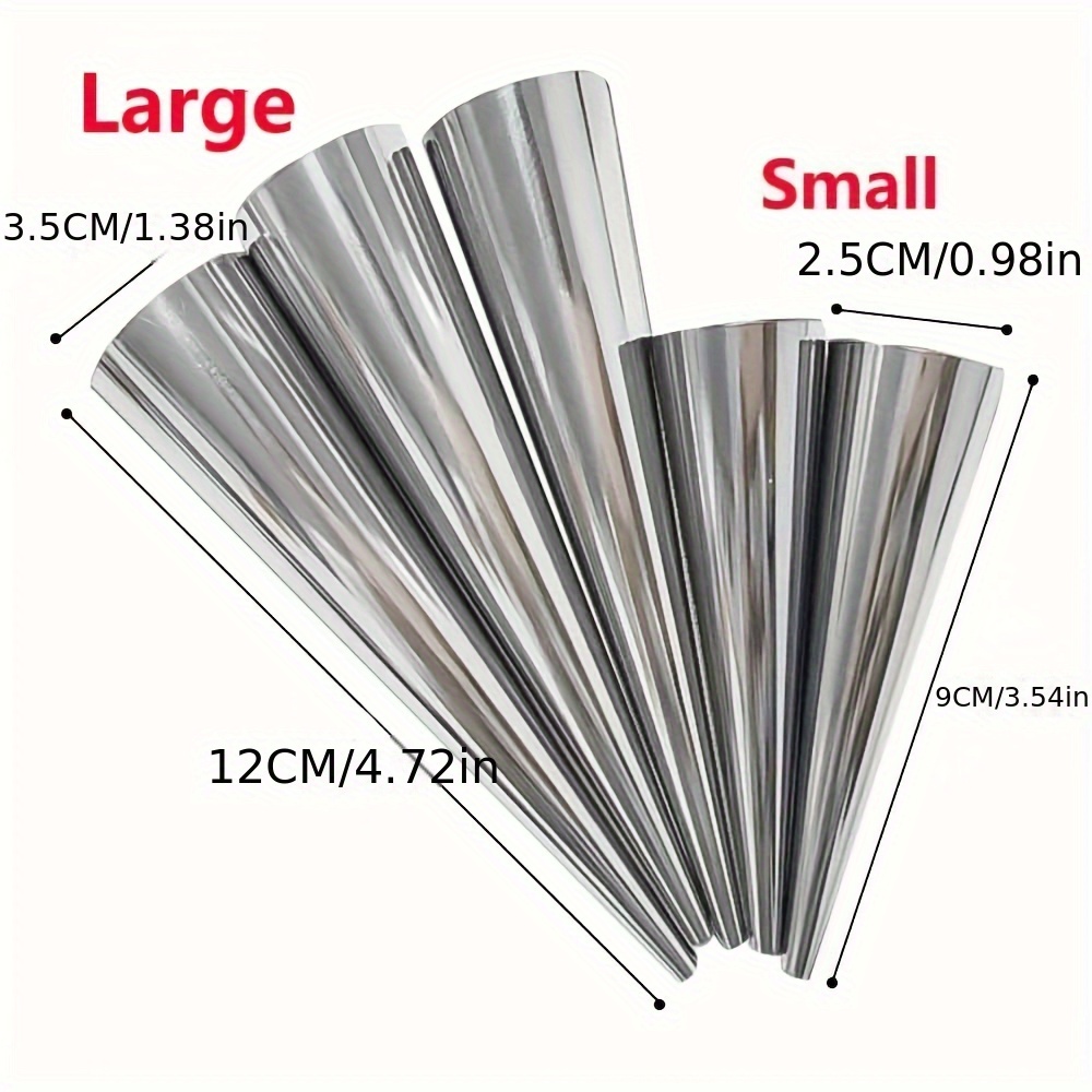 6pcs, Cone Roll Stainless Stee - Danish Pancake Pan 评论和价格